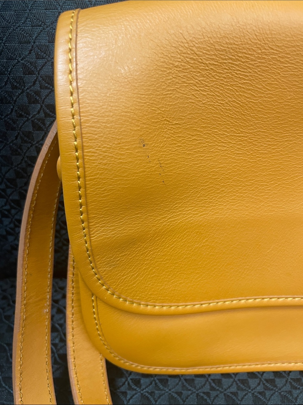 Coach Orange Pebbled Leather Turnlock Crossbody - Picture 3 of 8